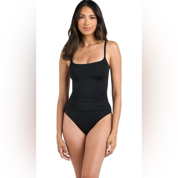 La Blanca Other - La Blanca Women's One Piece Swimsuit Island Goddess Shirred Side Black Size 12